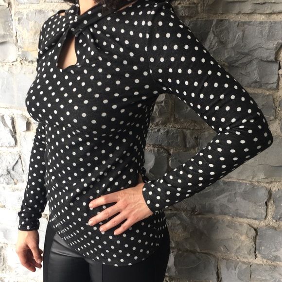Black Polka Dot Shirt - Picture 3 of 7